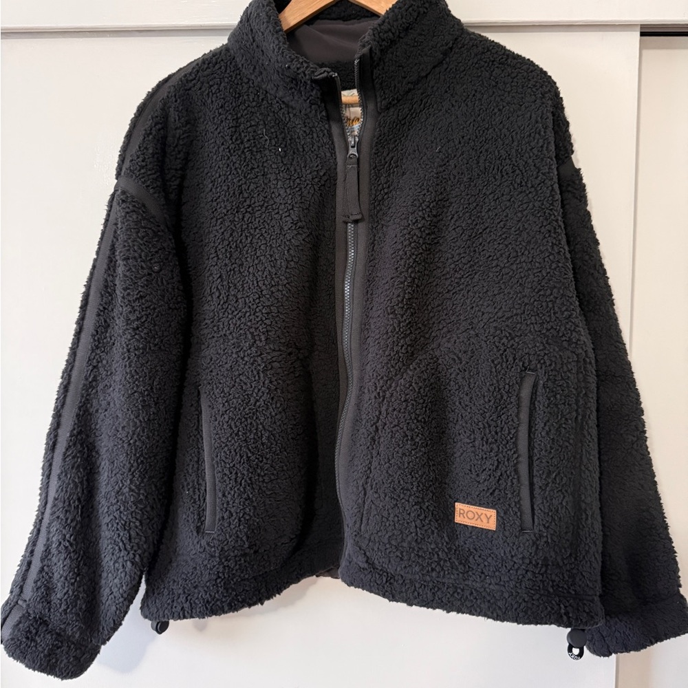 Roxy Wurlie zip up Fleece Jacket - black